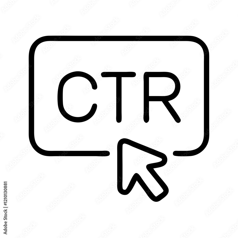 click through rate ctr icon, click through rate ctr line art - simple line art of click through rate ctr, perfect for click through rate ctr logos and icons click through rate ctr icon, click through rate ctr line art - simple line art of click through rate ctr, perfect for click through rate ctr logos and icons