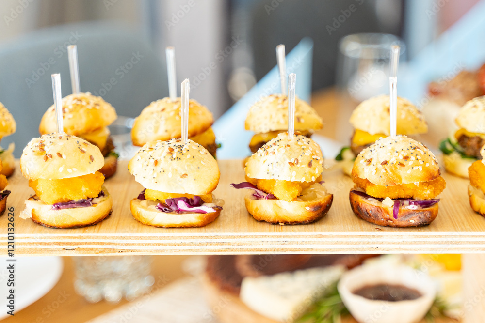 Catering food served on the table.