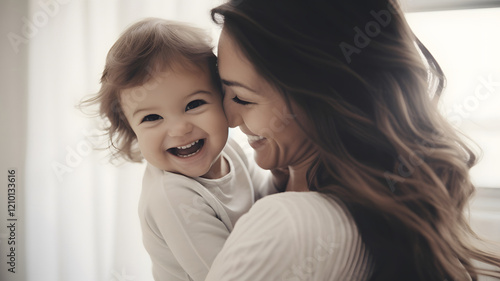 Mother and Child Embracing photo