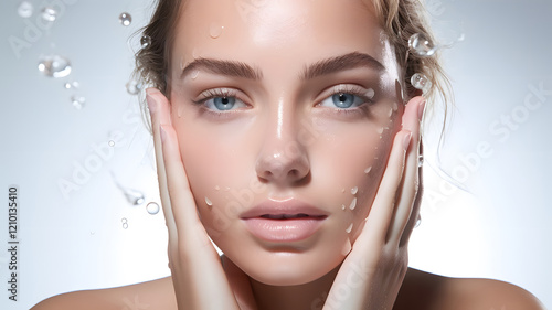 Water Droplets on Face photo