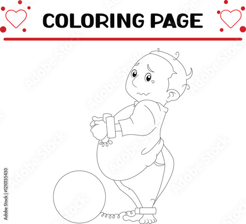 prisoner corruption handcuffs coloring page for kids
