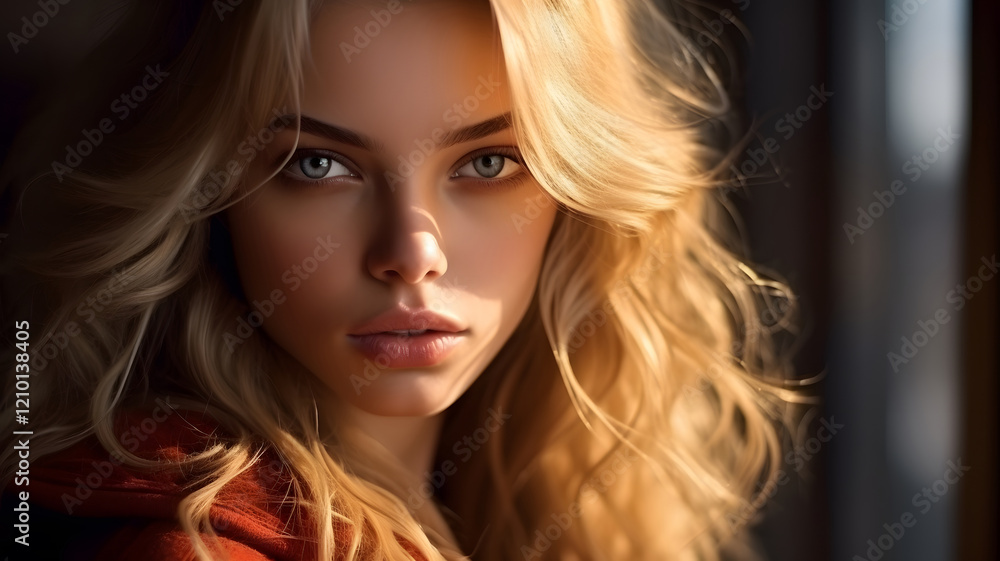 Fototapeta premium Serene Blonde Portrait