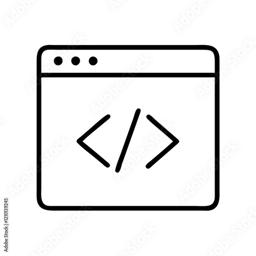 code snippet icon, code snippet line art - simple line art of code snippet, perfect for code snippet logos and icons