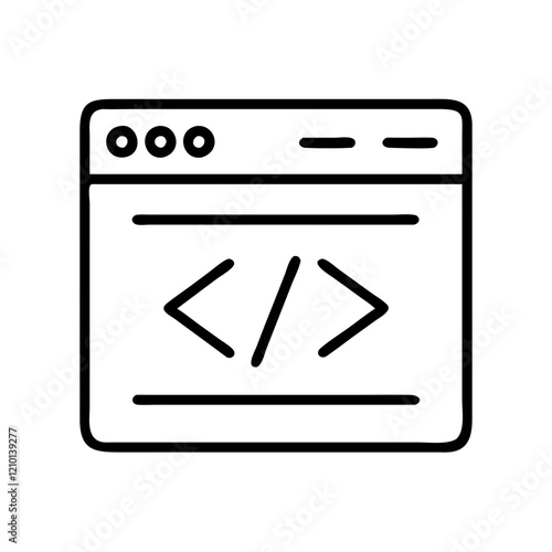 code snippet icon, code snippet line art - simple line art of code snippet, perfect for code snippet logos and icons