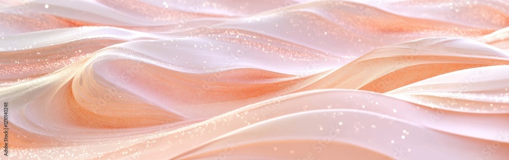 Fototapeta premium Soft dreamy bokeh pattern in pastel peach creating a serene and calming atmosphere for relaxation and inspiration