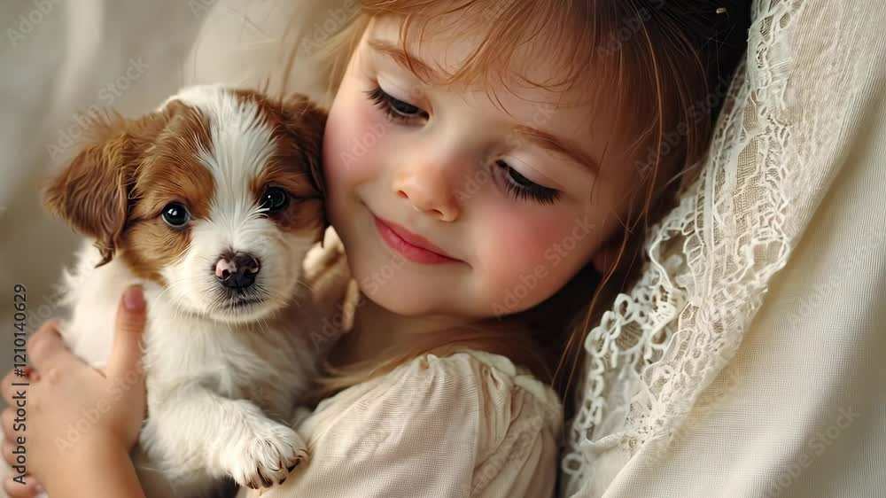 Child girl with a kitten in her arms. Selective focus. Animal. Child girl with a kitten in her arms. Selective focus. Animal.