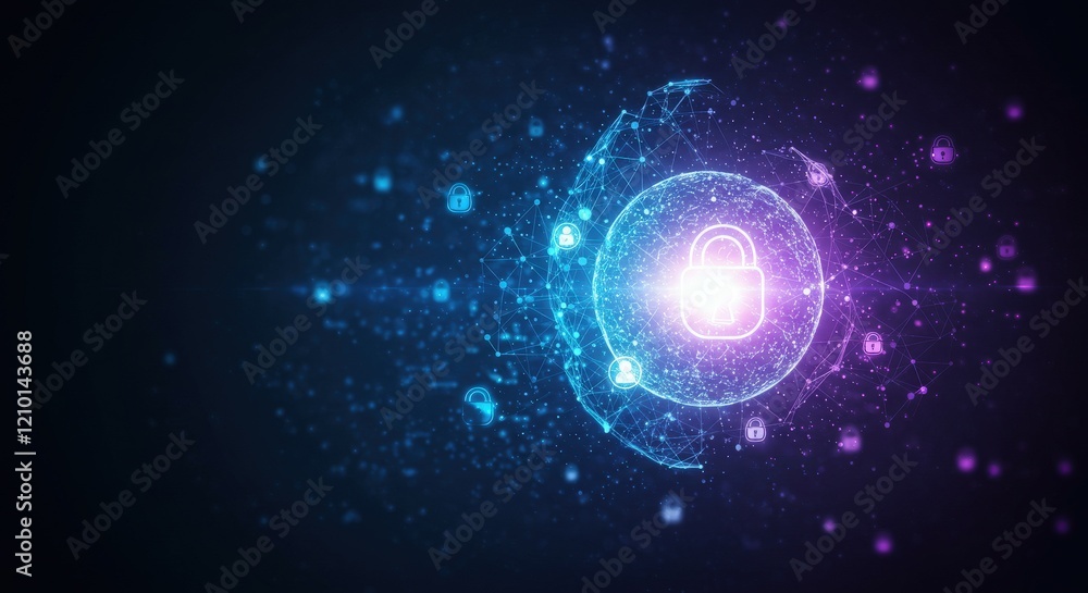 Cyber security Data lock Protection Information privacy defence internet business technology concept Cyber security Data lock Protection Information privacy defence internet business technology concept