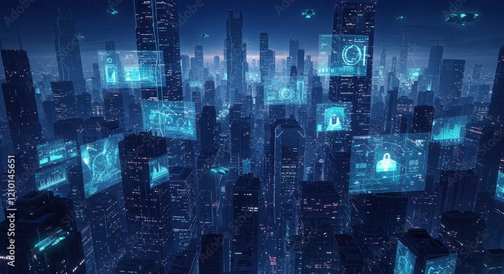 Cyber security Data lock Protection Information privacy defence internet business technology concept