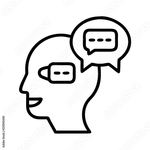 conversational ai icon, conversational ai line art - simple line art of conversational ai, perfect for conversational ai logos and icons