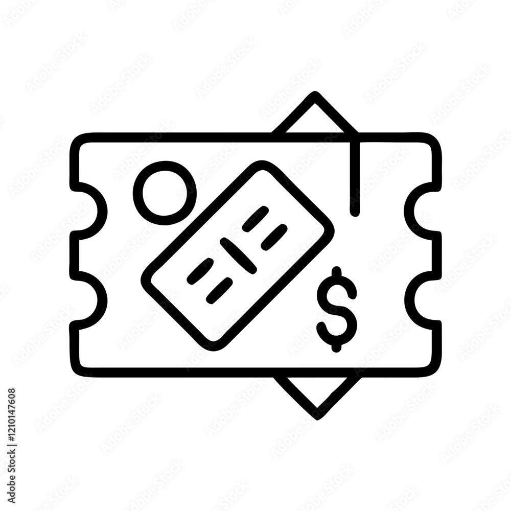 coupon code icon, coupon code line art - simple line art of coupon code, perfect for coupon code logos and icons coupon code icon, coupon code line art - simple line art of coupon code, perfect for coupon code logos and icons