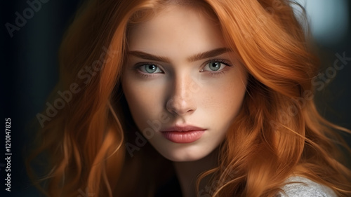 Wallpaper Mural Serene Redhead with Glowing Complexion Torontodigital.ca