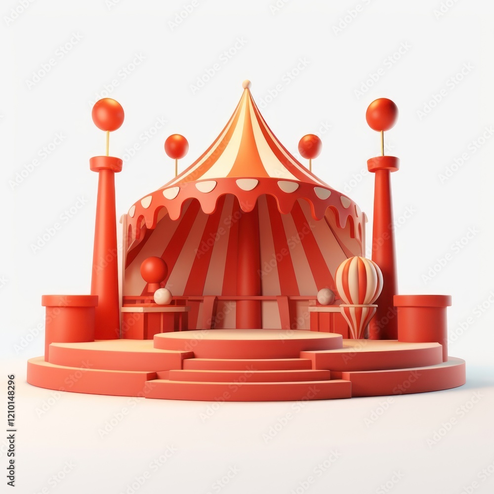 Obraz premium Circus carousel architecture celebration