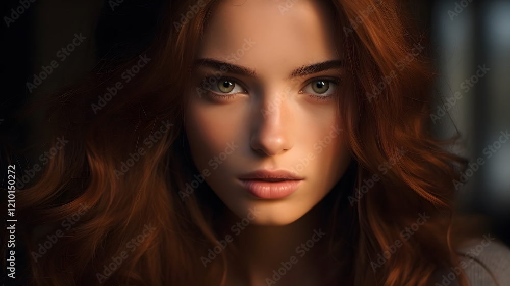 Fototapeta premium Serene Redhead Portrait