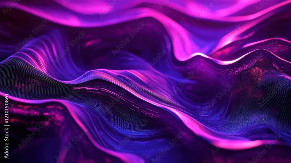 Obraz premium Abstract Wavy Purple Background