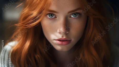 Serene Redhead Portrait photo