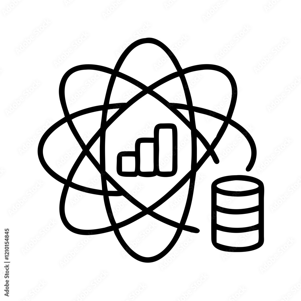 data science icon, data science line art - simple line art of data science, perfect for data science logos and icons data science icon, data science line art - simple line art of data science, perfect for data science logos and icons