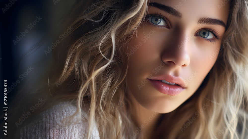 Fototapeta premium Serene Blonde Portrait