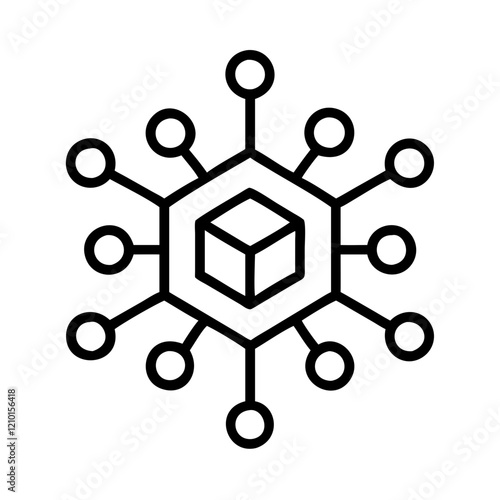 decentralized apps icon, decentralized apps line art - simple line art of decentralized apps, perfect for decentralized apps logos and icons
