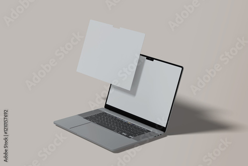 Laptop Screen Website Blank Mockup