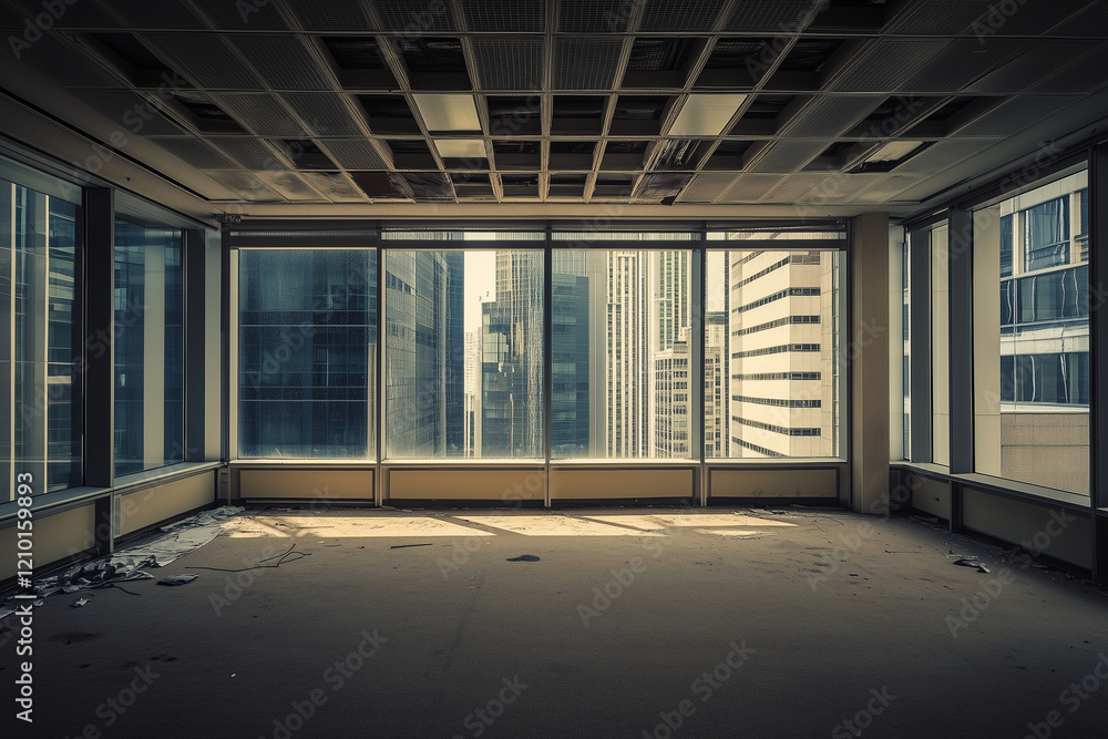 empty office in an old building empty office in an old building