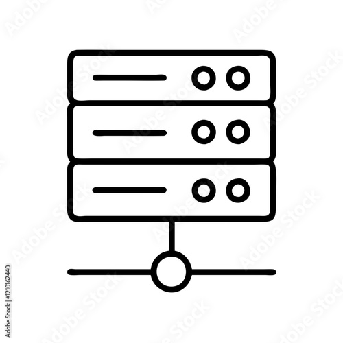dns server icon, dns server line art - simple line art of dns server, perfect for dns server logos and icons