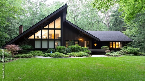 Mid Century Modern House in Wooded Area