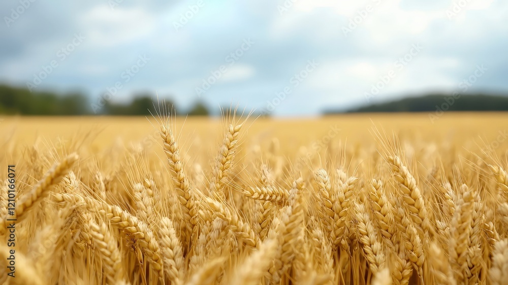 climate change carbon dioxide solutions concept. Golden wheat field under a cloudy sky, showcasing nature's abundance and agricultural beauty. climate change carbon dioxide solutions concept. Golden wheat field under a cloudy sky, showcasing nature's abundance and agricultural beauty.