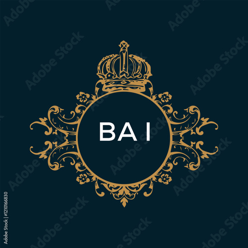 Initial Letter BAI Logo Icon Design Template