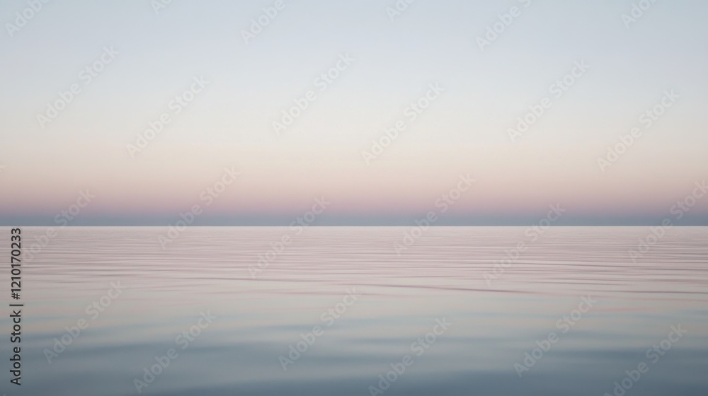 Obraz premium Soft gradient fill over calm waters at sunset highlighting tranquility and natural beauty