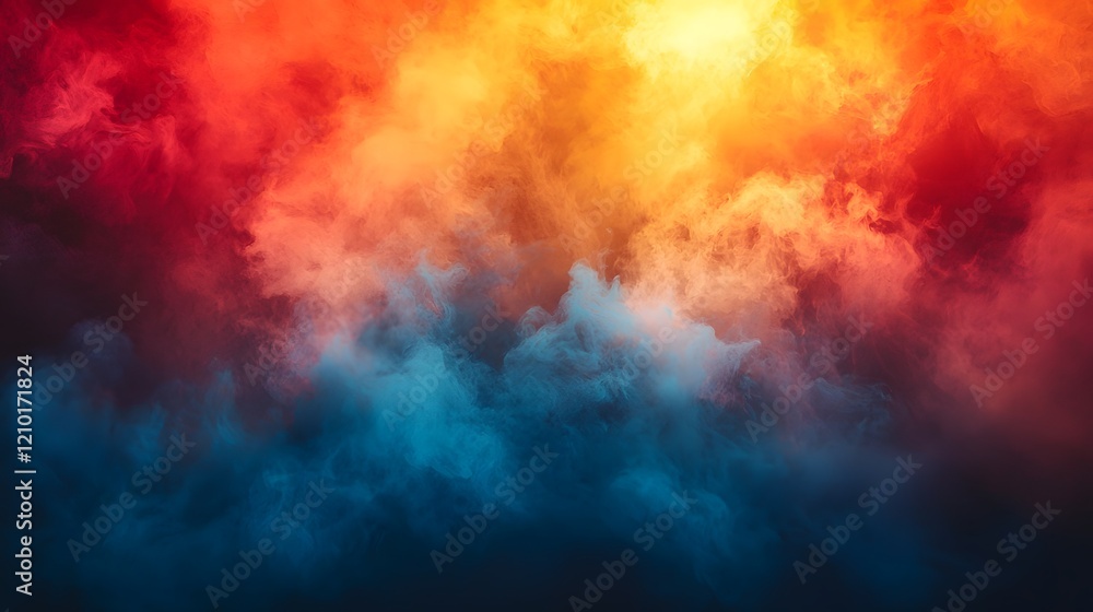 Swirling vivid fog and smoke in a dramatic and cinematic background with a blend of fiery red orange yellow and cool blue hues creating a moody atmospheric and surreal visual effect Swirling vivid fog and smoke in a dramatic and cinematic background with a blend of fiery red orange yellow and cool blue hues creating a moody atmospheric and surreal visual effect