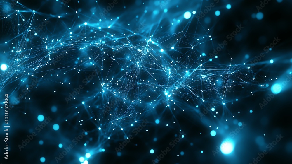 Abstract digital background with blue glowing light and data flow, technology concept. Big Data, abstract futuristic background Abstract digital background with blue glowing light and data flow, technology concept. Big Data, abstract futuristic background