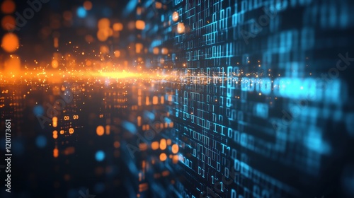 Wallpaper Mural Abstract Digital Data Stream Torontodigital.ca