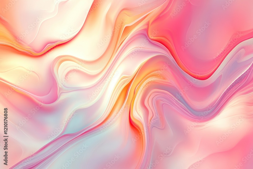 Fototapeta premium Fluid Pastel Swirls: An Abstract Liquid Art Painting