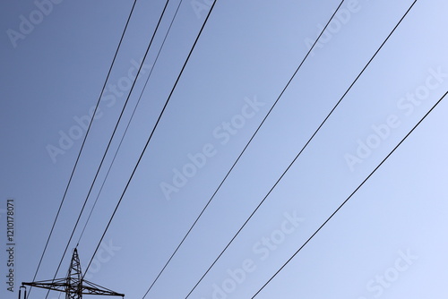 Wallpaper Mural Electrical wires that carry high voltage current. Torontodigital.ca