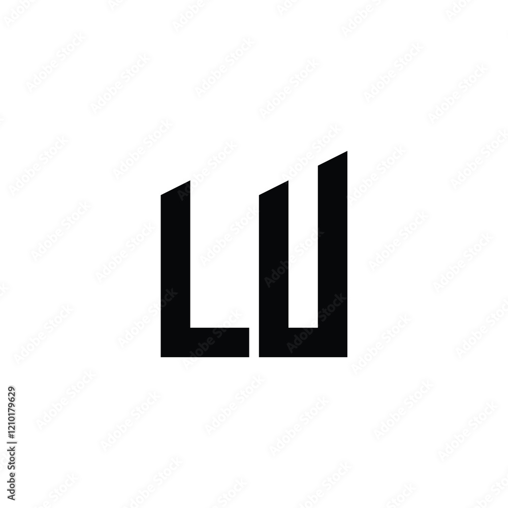 LU monogram logo design letter text name symbol monochrome logotype alphabet character simple logo