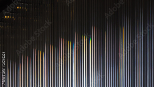 Sunlight creating a step pattern in window