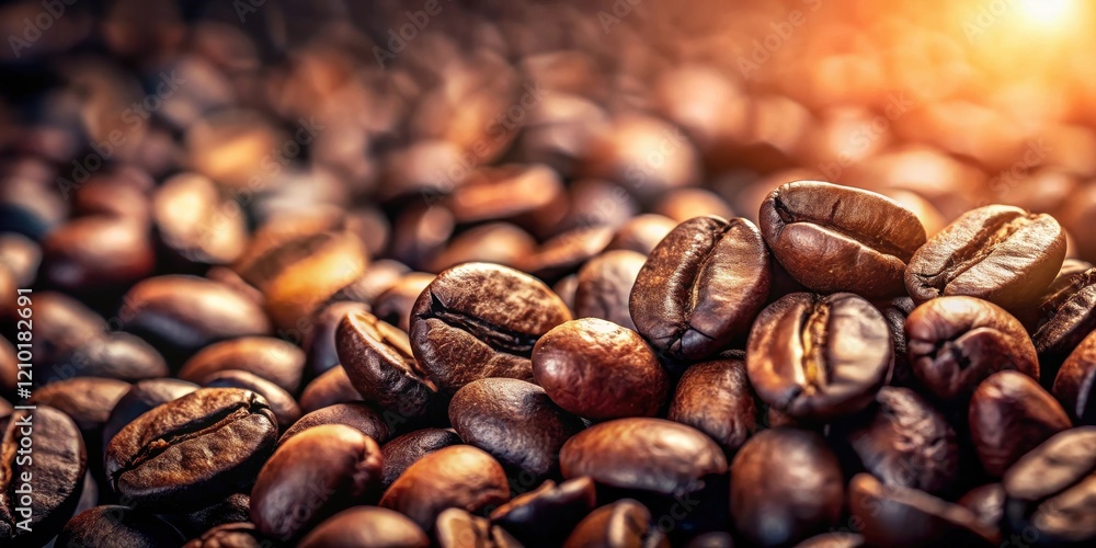 custom made wallpaper toronto digitalRoasted Coffee Beans A Close-Up View of Rich, Dark Brown Beans with a Warm Golden Light