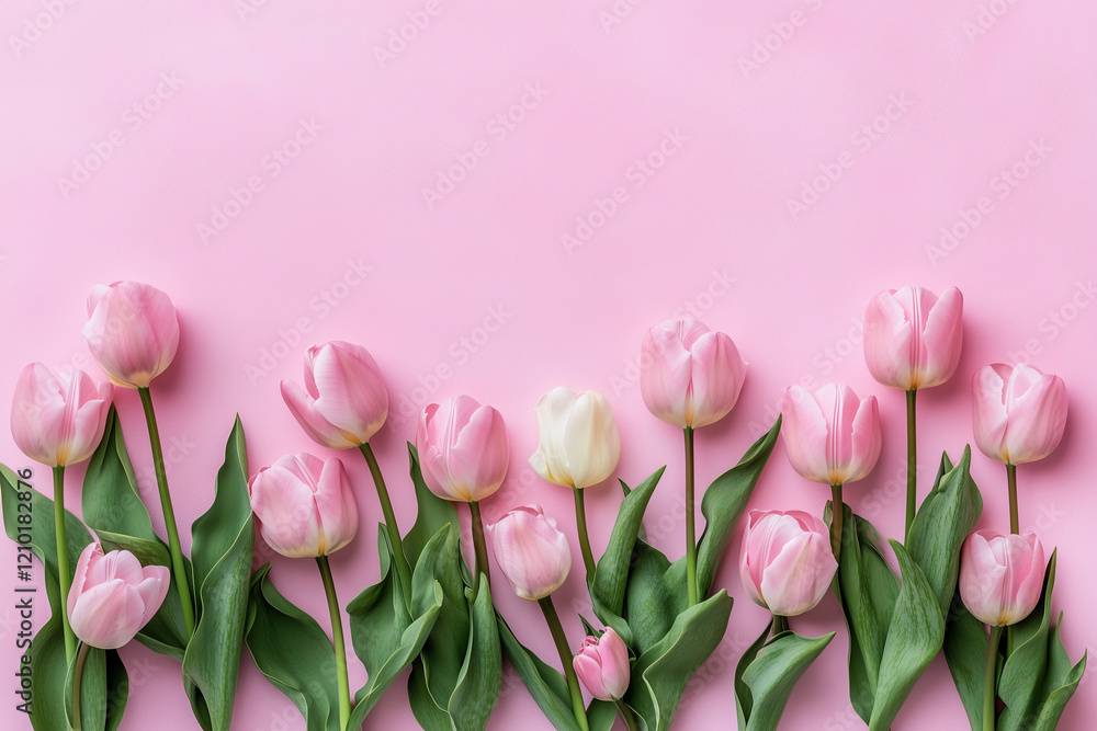 pink tulips background, copy space pink tulips background, copy space