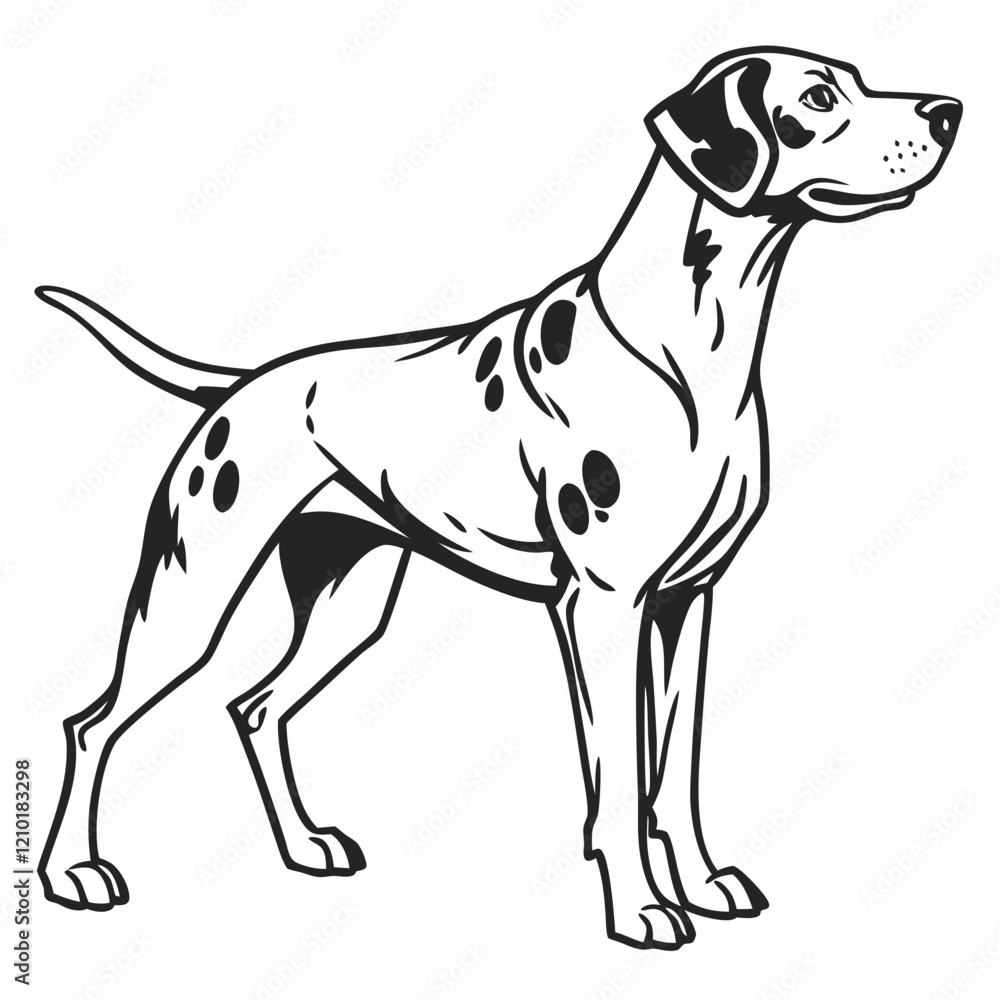 Fototapeta premium dog logo, black outline vector graphic transparent background