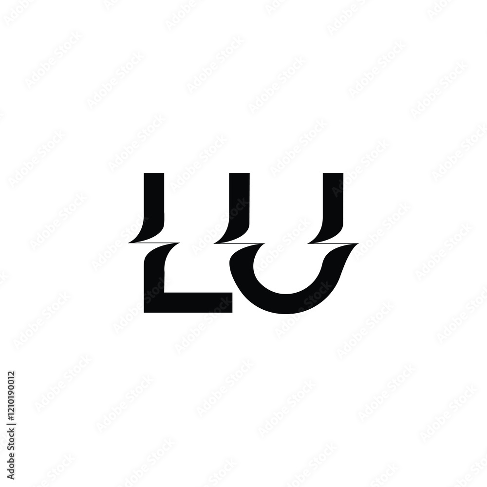 LU monogram logo design letter text name symbol monochrome logotype alphabet character simple logo LU monogram logo design letter text name symbol monochrome logotype alphabet character simple logo