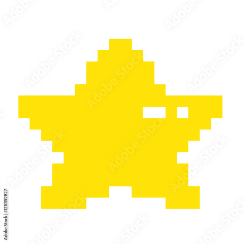 Cute Pastel Vector Illustration Kawaii Pixel Star Sticker