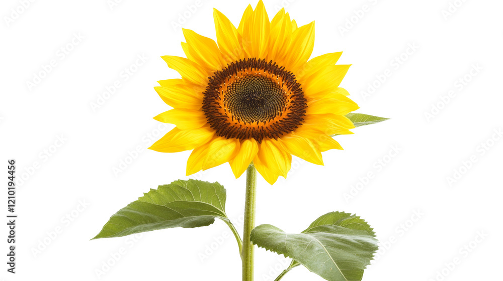 Fototapeta premium Sunflower, isolated on transparent background