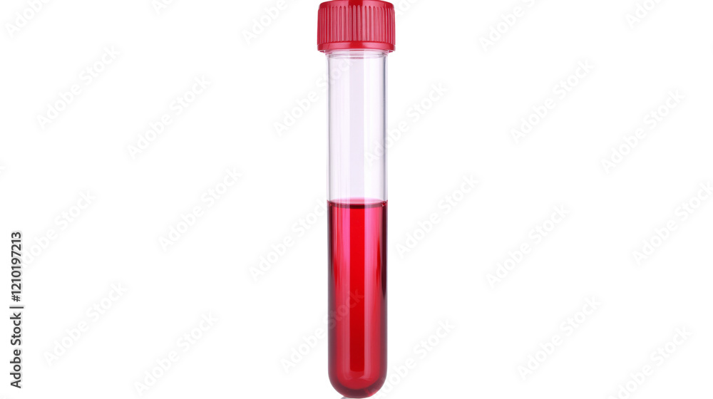 Test Tube Containing Blood, isolated on transparent background Test Tube Containing Blood, isolated on transparent background