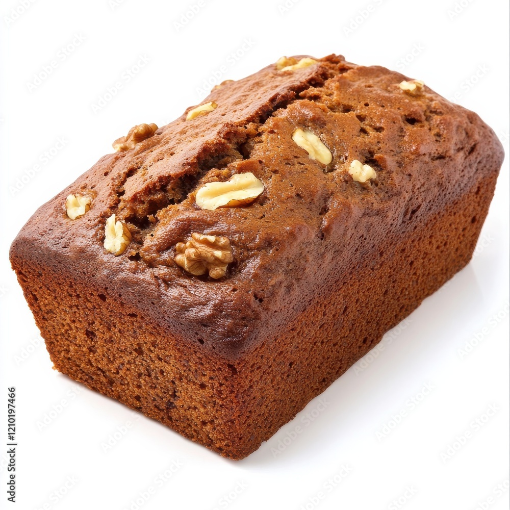 Freshly baked banana bread with walnuts ready to be enjoyed in a cozy kitchen setting Freshly baked banana bread with walnuts ready to be enjoyed in a cozy kitchen setting