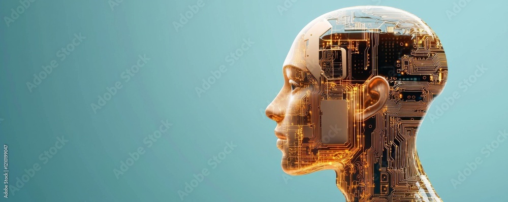 A futuristic profile of a humanoid head with intricate circuitry, symbolizing the intersection of technology and humanity. A futuristic profile of a humanoid head with intricate circuitry, symbolizing the intersection of technology and humanity.