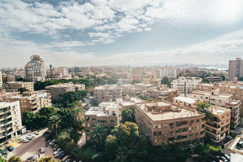 Canvas Print view of the city cairo