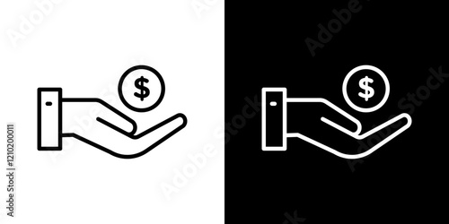 Affordable vector icon in thin line style