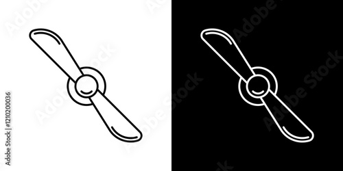 Airscrew vector icon in thin line style
