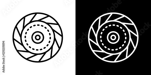 Car clutch vector icon in thin line style
