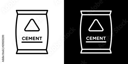 Cement vector icon in thin line style